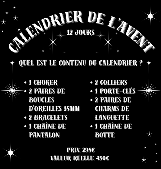 CALENDRIER DE L'AVENT 12 JOURS - PRÉCOMMANDE