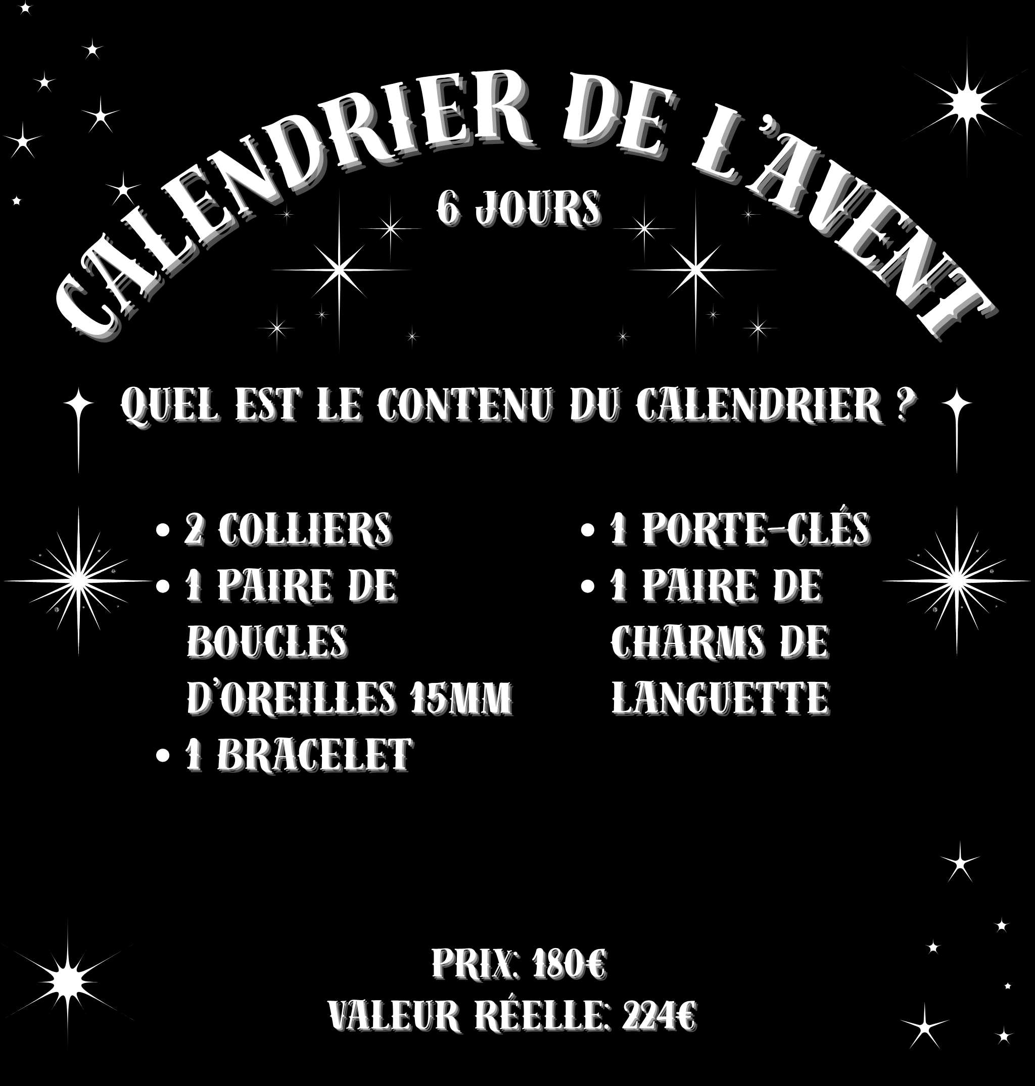 CALENDRIER DE L'AVENT 6 JOURS - PRÉCOMMANDE