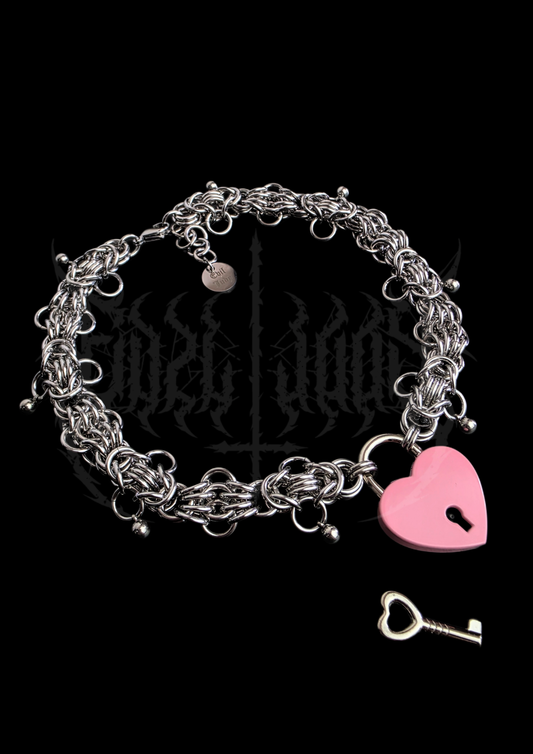 CHOKER "LOCKDOWN" - ROSE