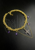 Load image into Gallery viewer, CHOKER "PURPLE CROSS" - GOLD
